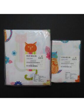 Company Kids Cats Meow Standard Pillow Sham TWIN Duvet Cover Kitten Percale NEW